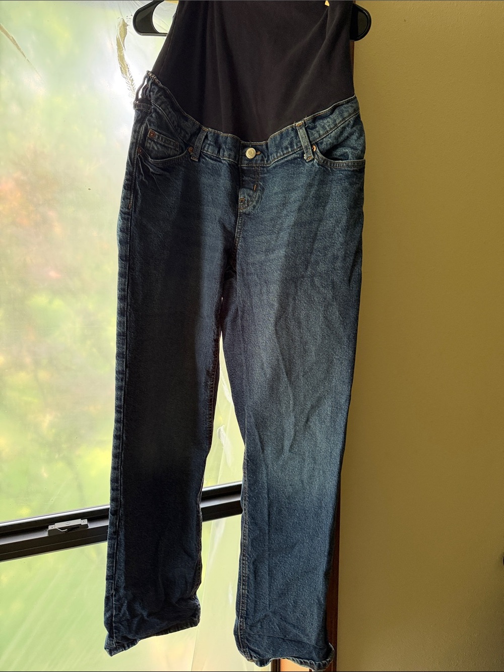 HM Mama Maternity - Large - Dark Blue Women’s Jeans, Straight Leg